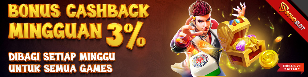 BONUS CASHBACK 3%